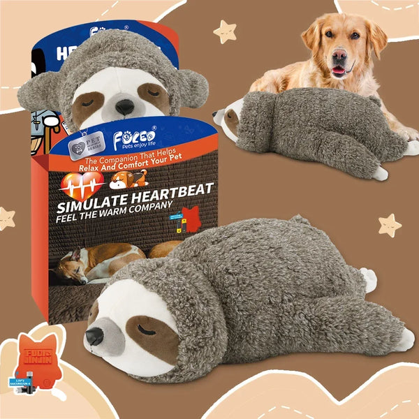 Herzschlag-Kuscheltier Faultier für Hunde