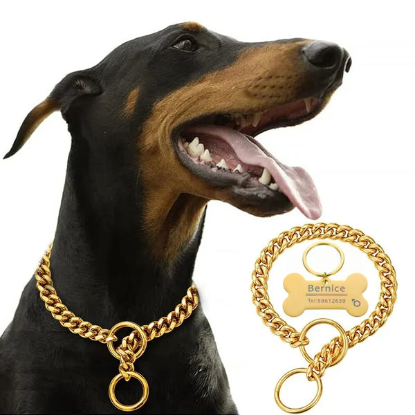 Gliederkette-Halsband für Hunde 10 mm, Edelstahl