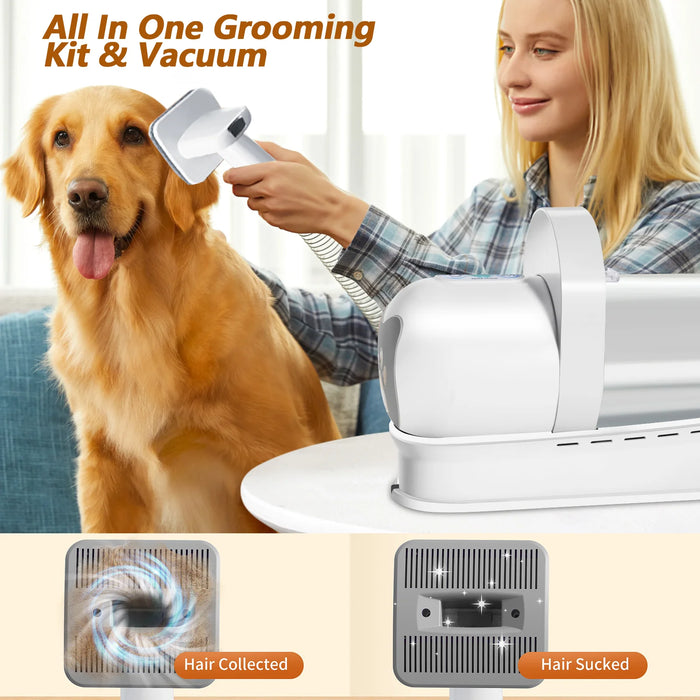 Fellpflege-Set für Hunde 7-in-1, mit Sauger