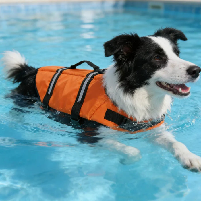Schwimmweste für Hunde, reflektierend für den Sommer