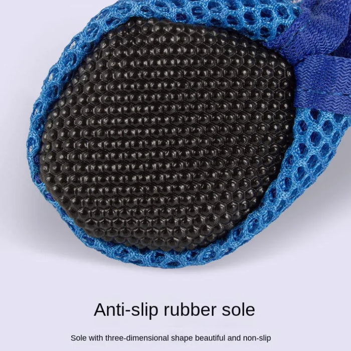 Hundeschuhe im 4er-Set, aus Mesh & reflektierend