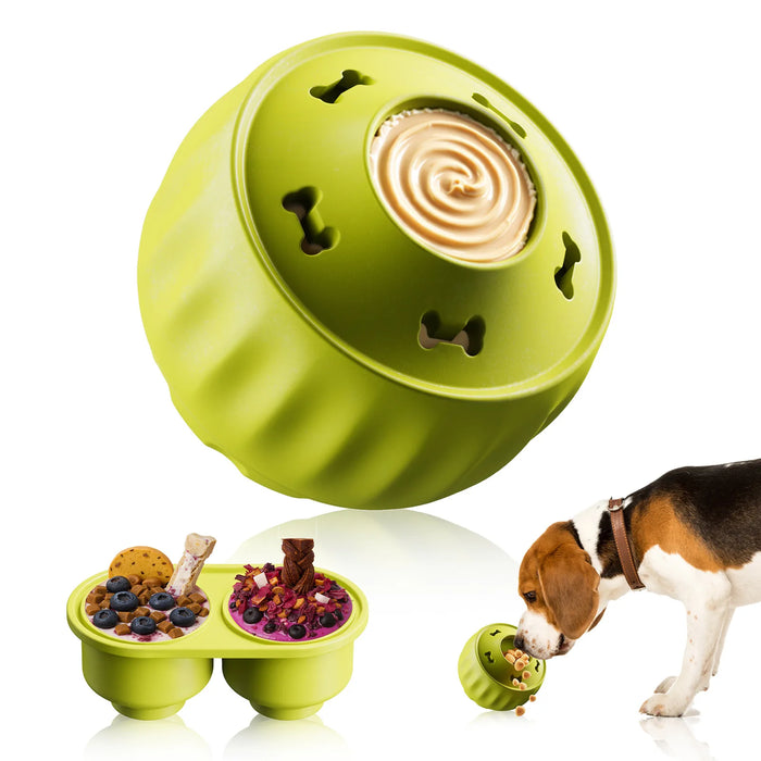 Schleckball-Set für Hunde, mit Silikonform