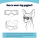 Hundebrille mit UV-Schutz, verstellbar