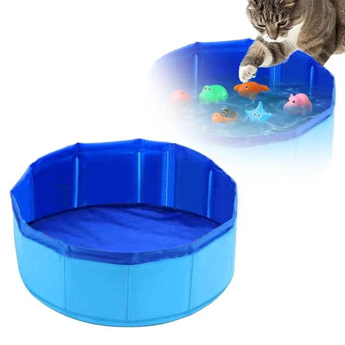 Hundepool faltbar mit Fisch-Spielzeug, für drinnen