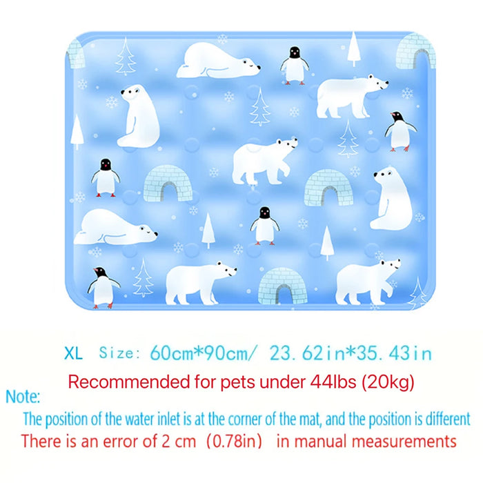 Kühlmatte für Hunde mit Wasserkühlung, bedruckt