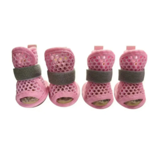 Hundeschuhe im 4er-Set aus Mesh, für kleine Hunde