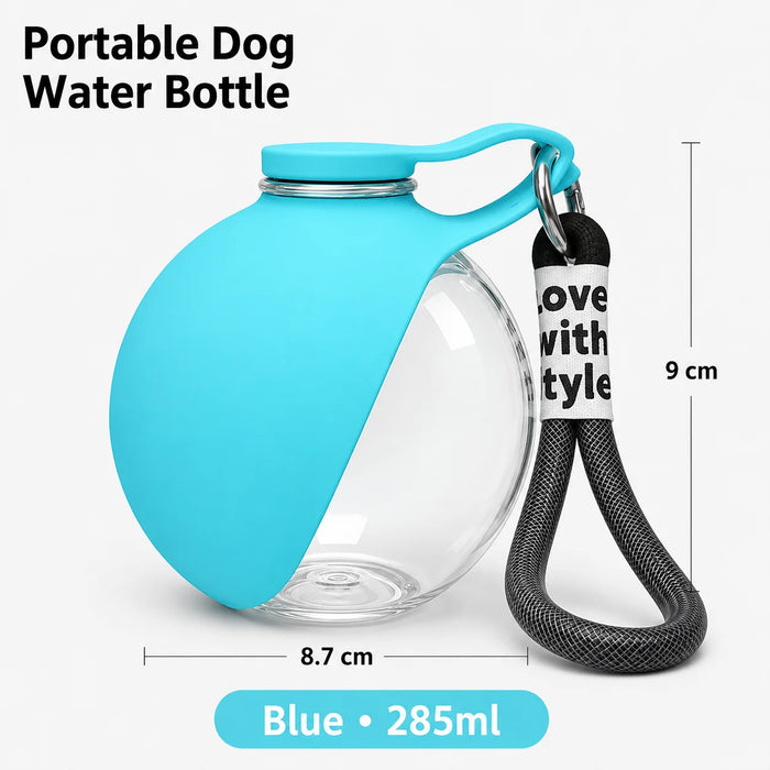 Trinkflasche für Hunde 2-in-1, mit Faltnapf