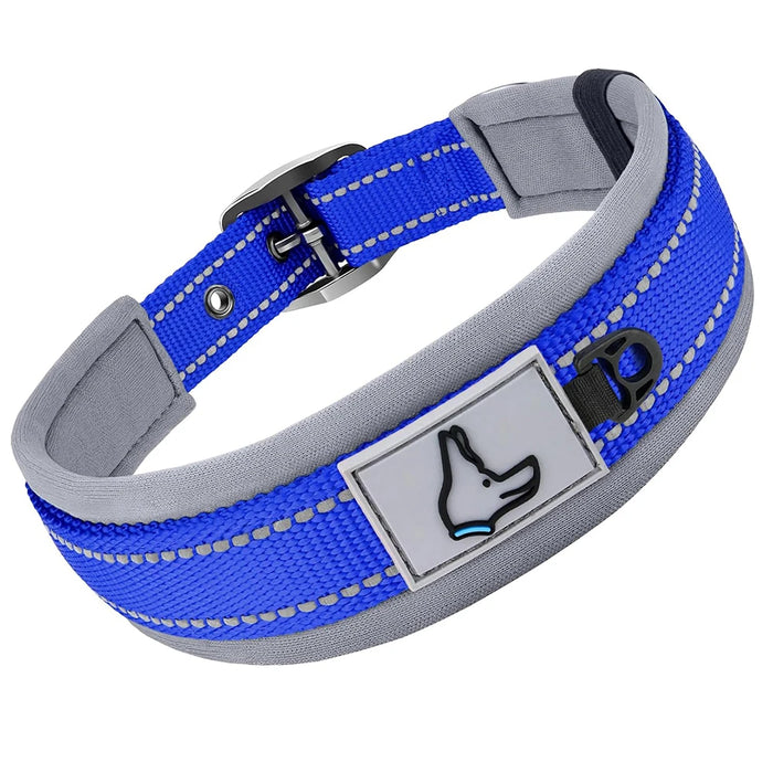 Hundehalsband gepolstert, reflektierend & breit