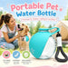 Trinkflasche für Hunde 2-in-1, mit Faltnapf