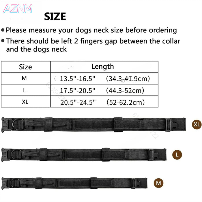 Taktisches Hundehalsband mit Griff, Nylon verstellbar