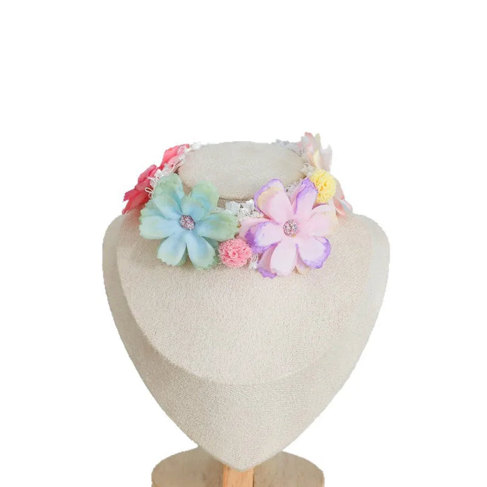 Hundehalsband mit Blüten, verstellbar für Hund & Katze
