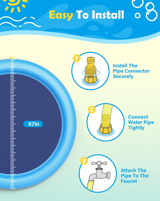 Wassermatte für Hunde mit Sprinkler, rutschfest