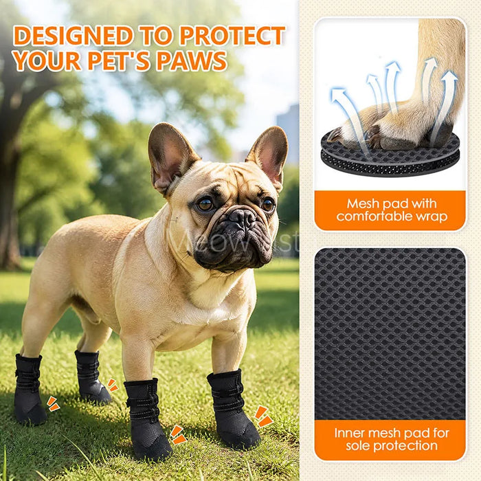 Hundeschuhe atmungsaktiv, rutschfest & verstellbar