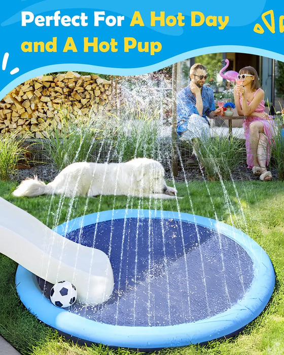 Wassermatte für Hunde mit Sprinkler, rutschfest
