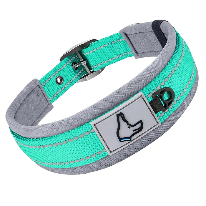 Hundehalsband gepolstert, reflektierend & breit