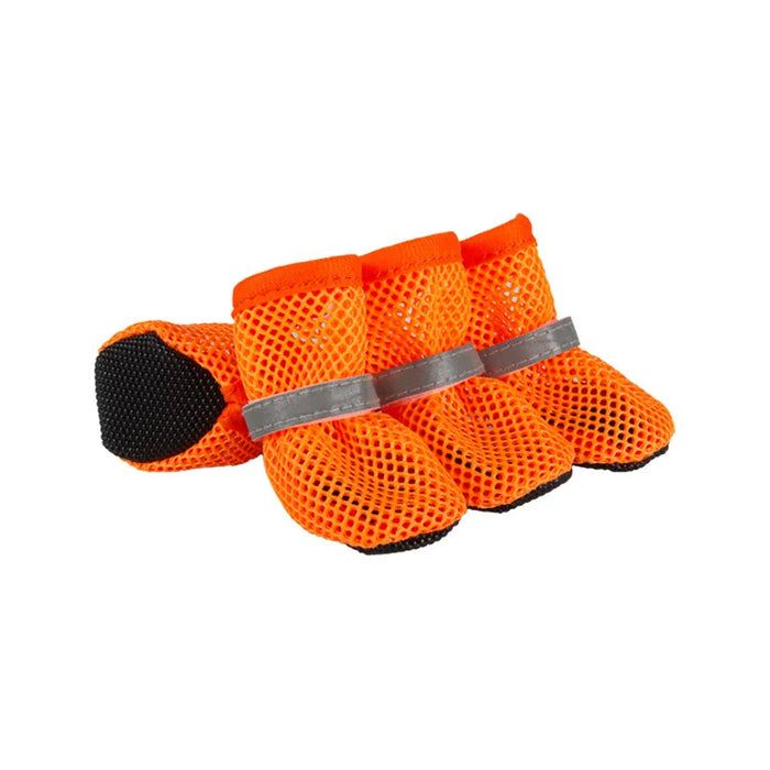 Hundeschuhe im 4er-Set, aus Mesh & reflektierend