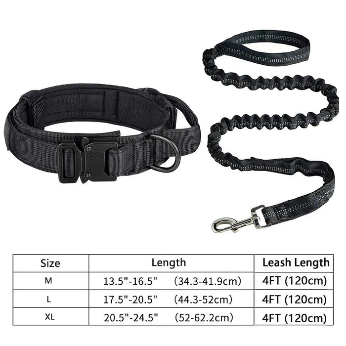 Taktisches Hundehalsband-Set mit Griff & Leine