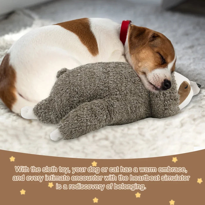 Herzschlag-Kuscheltier Faultier für Hunde