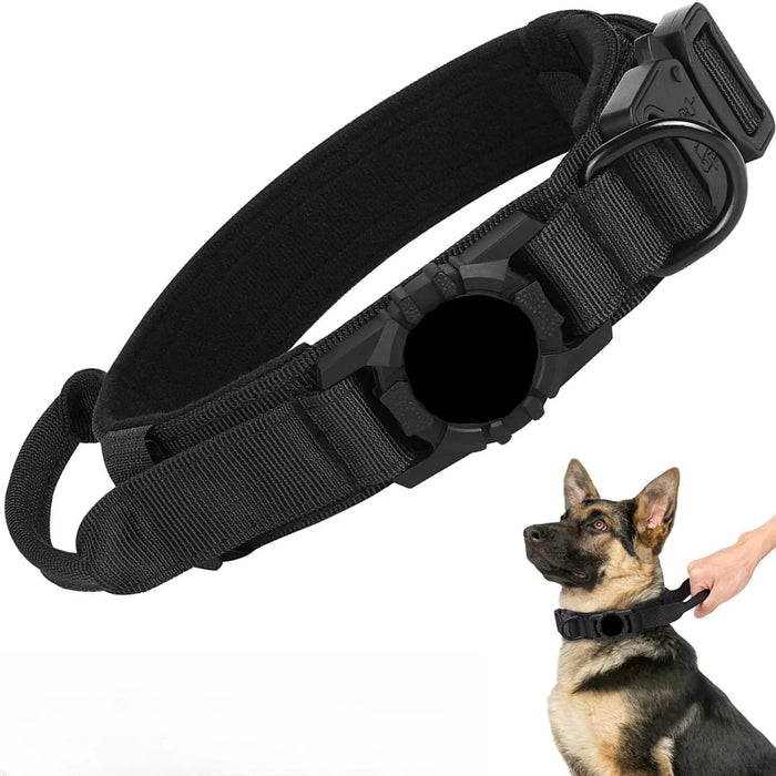 Taktisches AirTag-Hundehalsband mit Griff
