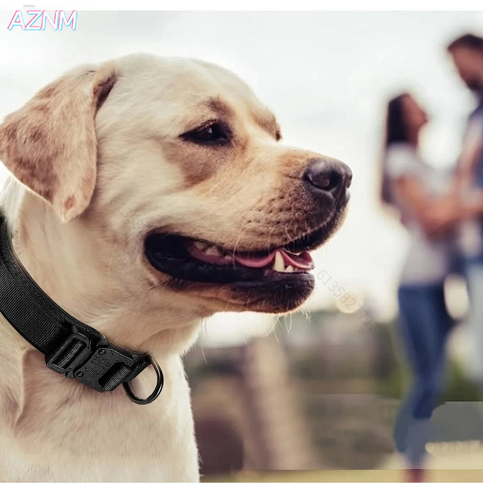 Taktisches Hundehalsband mit Griff, Nylon verstellbar
