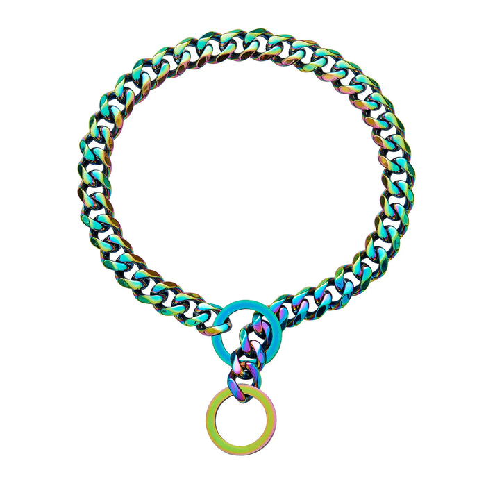 Ketten-Halsband für Hunde vergoldet, im Choker-Stil