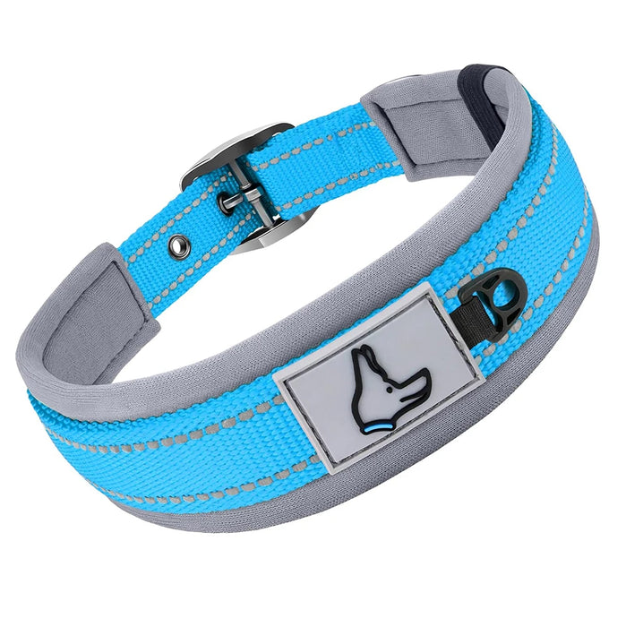 Hundehalsband gepolstert, reflektierend & breit