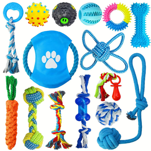 Hundespielzeug-Set 15-teilig für kräftige Kauer