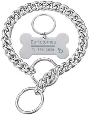 Gliederkette-Halsband für Hunde 10 mm, Edelstahl