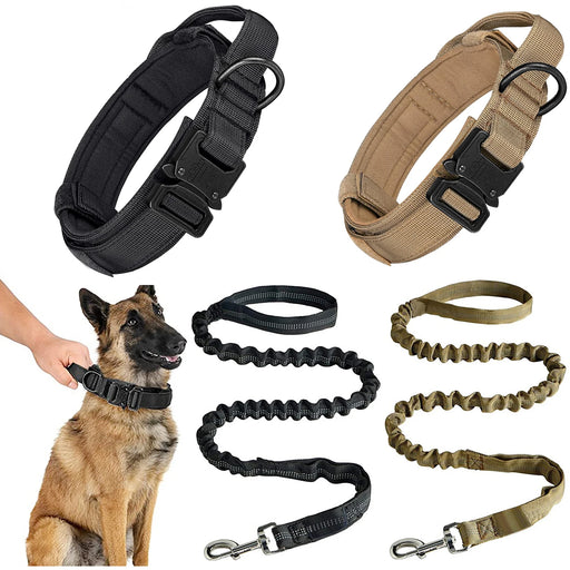 Taktisches Hundehalsband-Set mit Griff & Leine