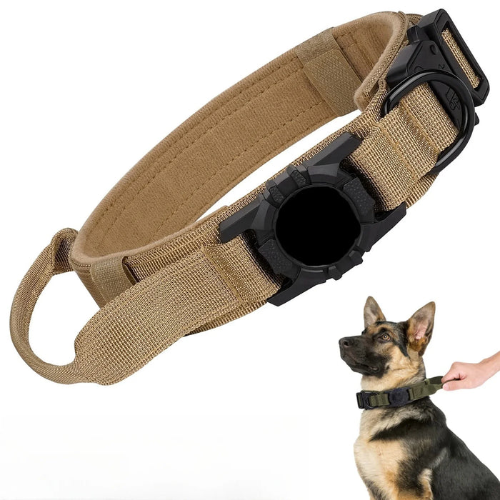 Taktisches AirTag-Hundehalsband mit Griff