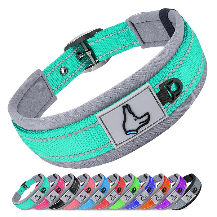 Hundehalsband gepolstert, reflektierend & breit