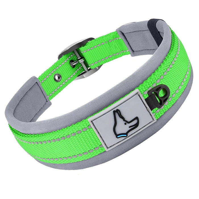 Hundehalsband gepolstert, reflektierend & breit