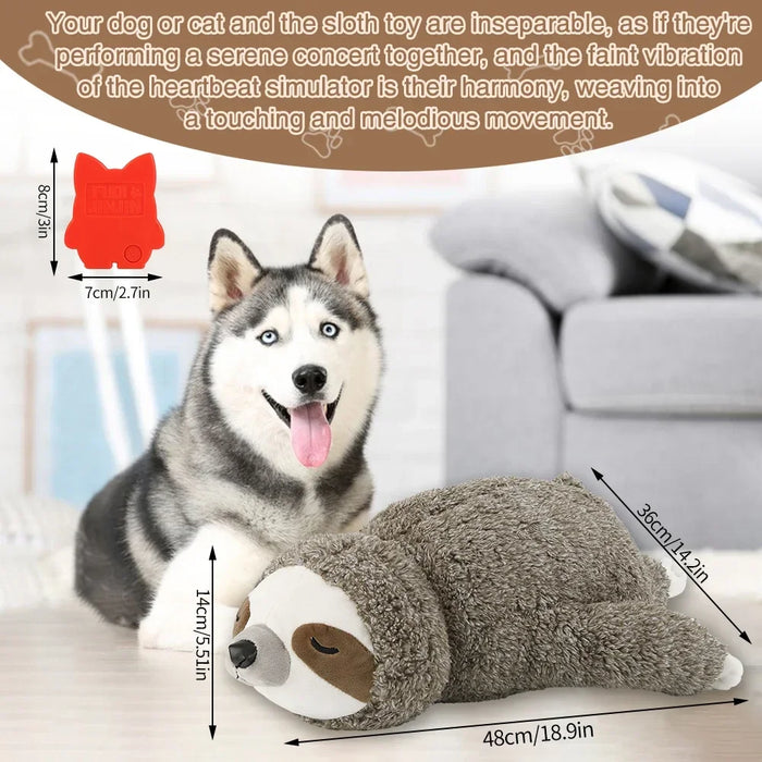 Herzschlag-Kuscheltier Faultier für Hunde