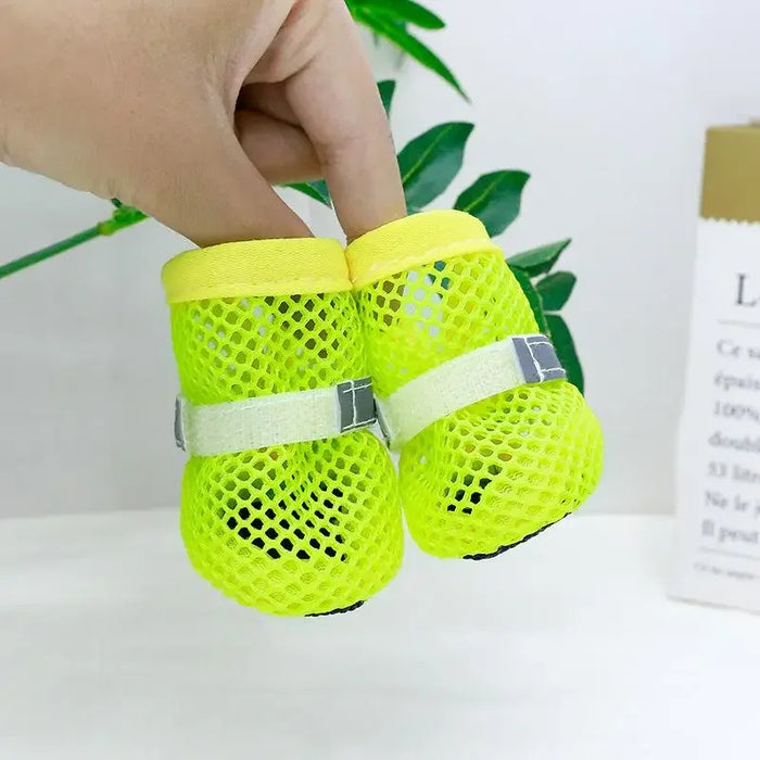 Hundeschuhe im 4er-Set, aus Mesh & reflektierend