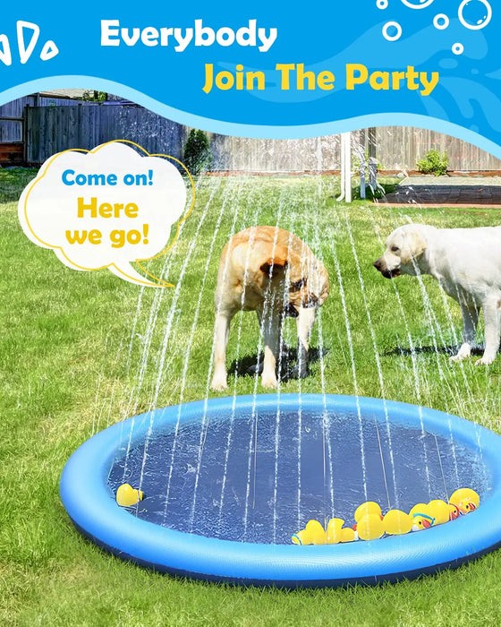 Wassermatte für Hunde mit Sprinkler, rutschfest