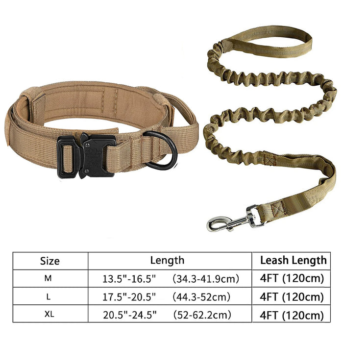 Taktisches Hundehalsband-Set mit Griff & Leine