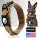 Taktisches Hundehalsband mit AirTag-Fach & Griff