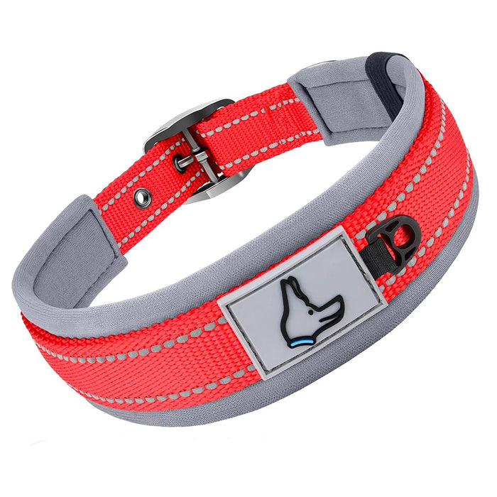 Hundehalsband gepolstert, reflektierend & breit