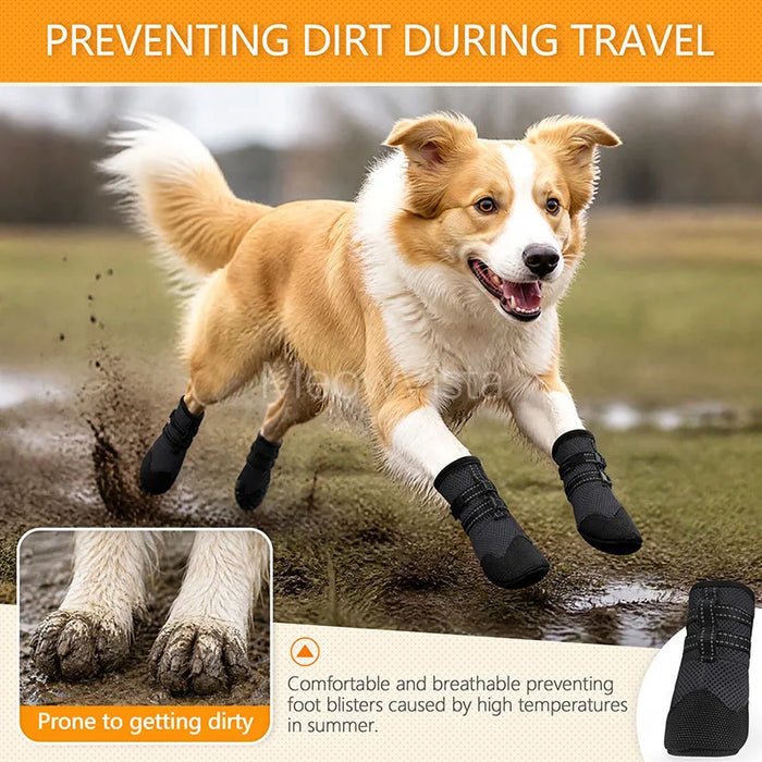 Hundeschuhe atmungsaktiv, rutschfest & verstellbar