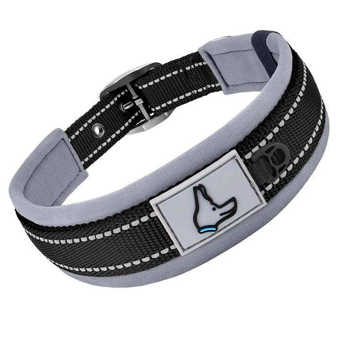 Hundehalsband gepolstert, reflektierend & breit