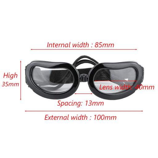 Hundebrille Retro, mit UV-Schutz für kleine Hunde