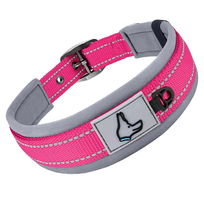Hundehalsband gepolstert, reflektierend & breit